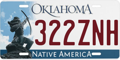 OK license plate 322ZNH