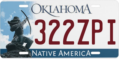 OK license plate 322ZPI