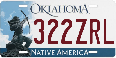 OK license plate 322ZRL