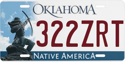 OK license plate 322ZRT