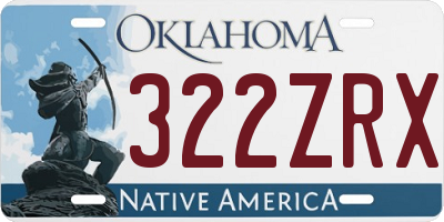 OK license plate 322ZRX