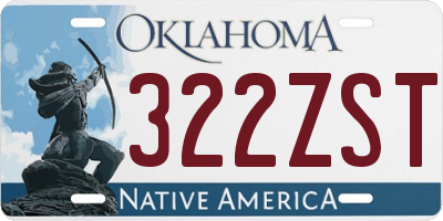 OK license plate 322ZST