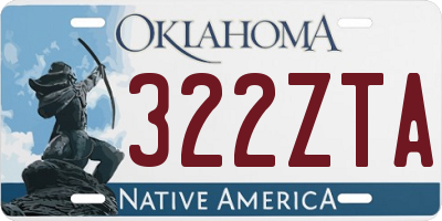 OK license plate 322ZTA
