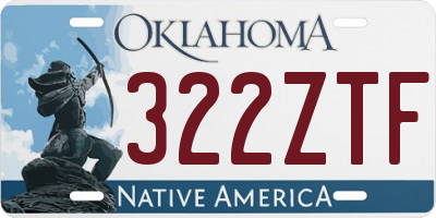 OK license plate 322ZTF