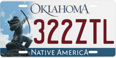 OK license plate 322ZTL