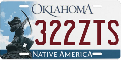 OK license plate 322ZTS