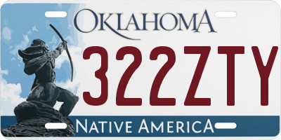 OK license plate 322ZTY