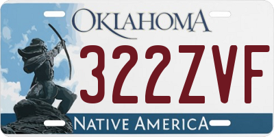 OK license plate 322ZVF