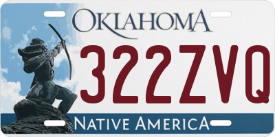 OK license plate 322ZVQ