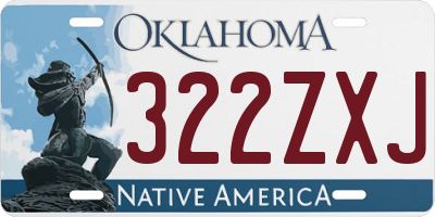 OK license plate 322ZXJ