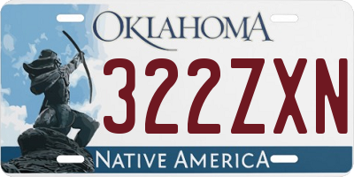 OK license plate 322ZXN