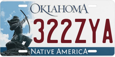 OK license plate 322ZYA