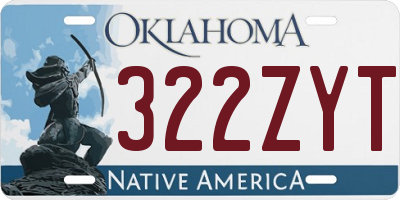 OK license plate 322ZYT