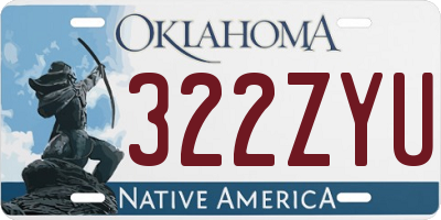 OK license plate 322ZYU