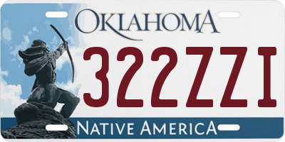 OK license plate 322ZZI