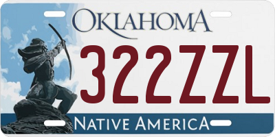 OK license plate 322ZZL
