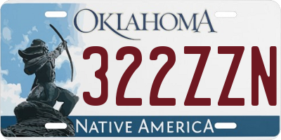 OK license plate 322ZZN