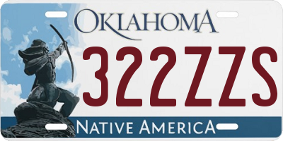 OK license plate 322ZZS