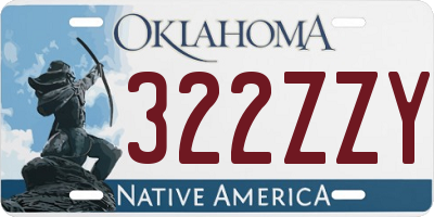 OK license plate 322ZZY