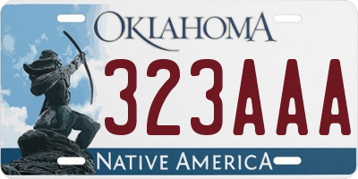 OK license plate 323AAA