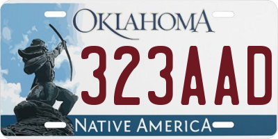 OK license plate 323AAD