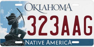 OK license plate 323AAG
