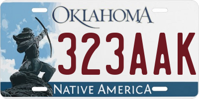 OK license plate 323AAK