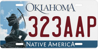 OK license plate 323AAP