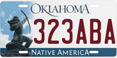 OK license plate 323ABA