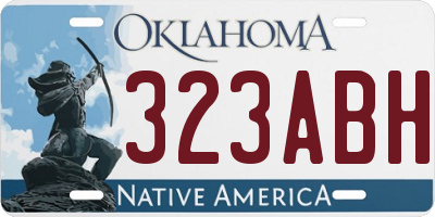 OK license plate 323ABH