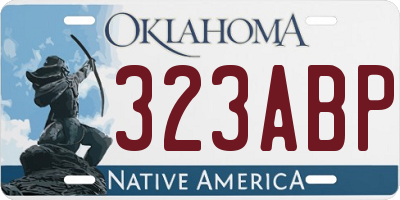 OK license plate 323ABP