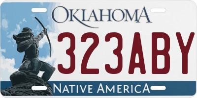 OK license plate 323ABY