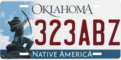 OK license plate 323ABZ