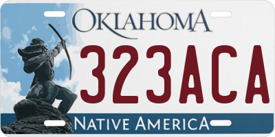 OK license plate 323ACA