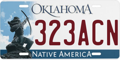OK license plate 323ACN