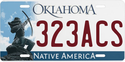 OK license plate 323ACS