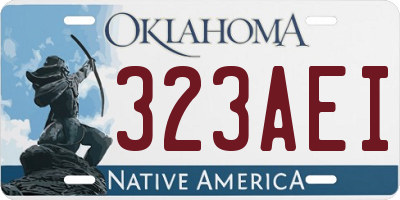 OK license plate 323AEI