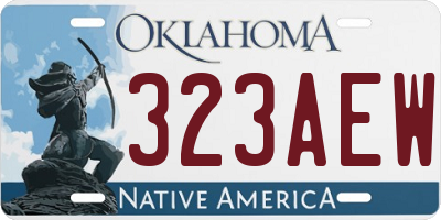 OK license plate 323AEW