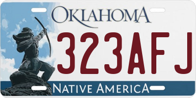 OK license plate 323AFJ