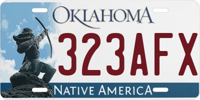 OK license plate 323AFX