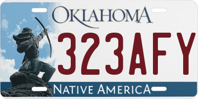OK license plate 323AFY