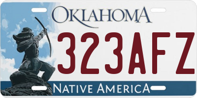 OK license plate 323AFZ