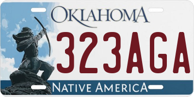 OK license plate 323AGA