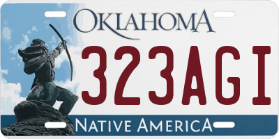 OK license plate 323AGI