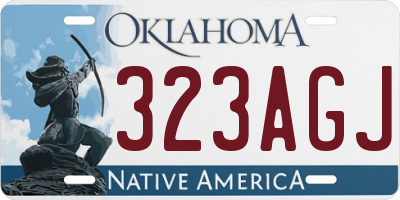 OK license plate 323AGJ