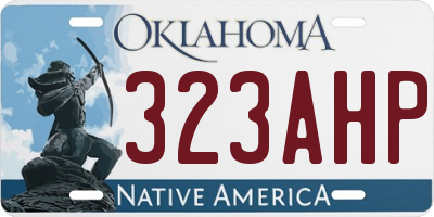 OK license plate 323AHP