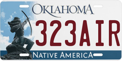 OK license plate 323AIR