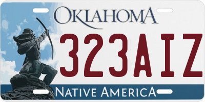 OK license plate 323AIZ