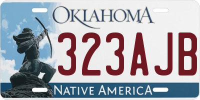 OK license plate 323AJB