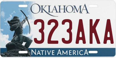OK license plate 323AKA